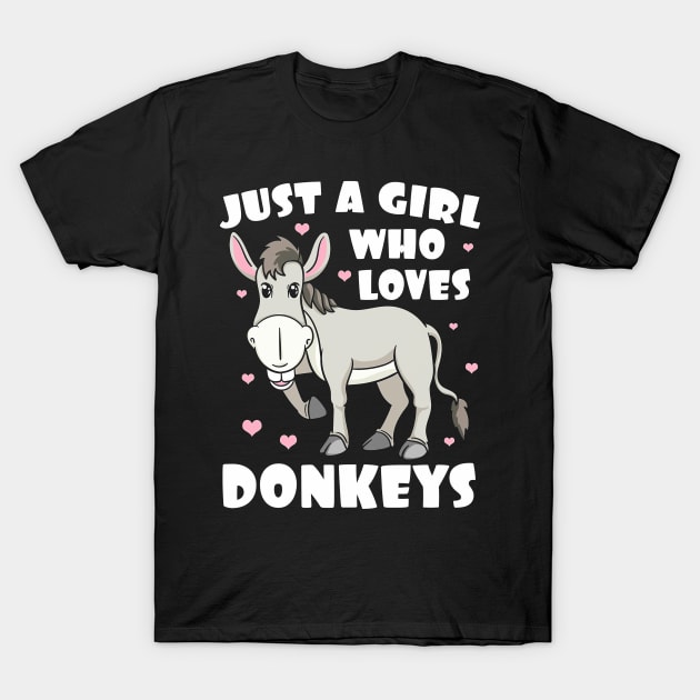 Farmer Girl Loves Donkey T-Shirt by Tatjana  Horvatić